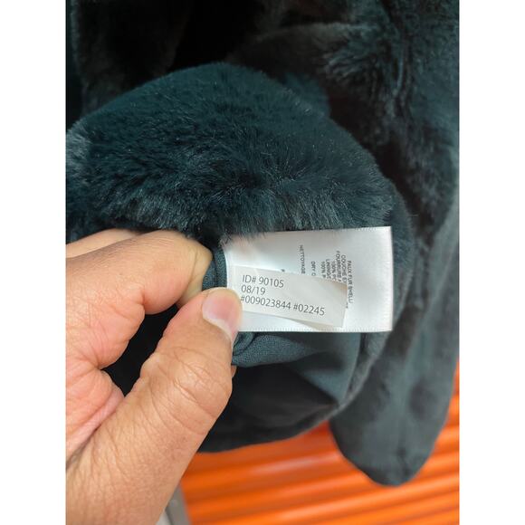 Express - Teal Green Faux Fur Coat / size M Petite / NWOT - Picture 10 of 10